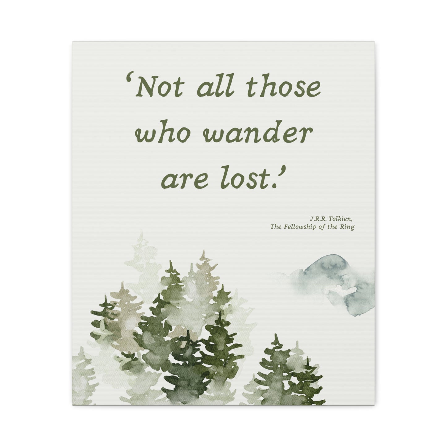 Not All Who Wander Tolkien Quote - Lord of the Rings Canvas Wall Art