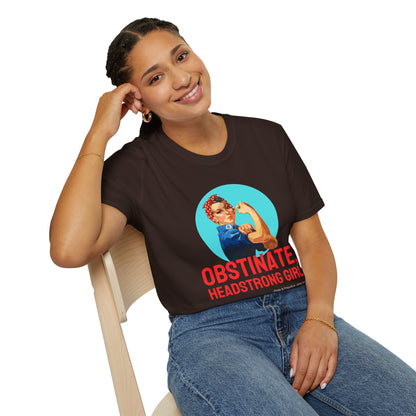 Obstinate Headstrong Rosie The Riveter - Jane Austen Quote T-shirt