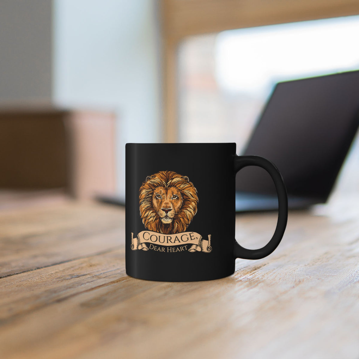 Aslan Courage Dear Heart - Chronicles of Narnia Coffee Mug