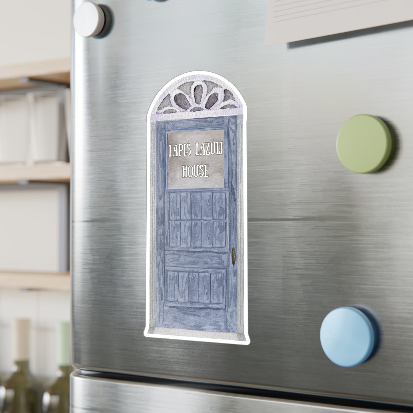 Lapis Lazuli House Front Door Sticker - Book Lovers