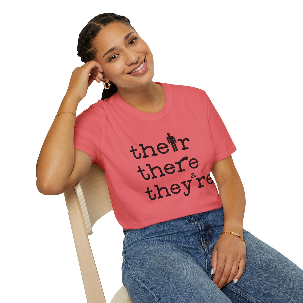 Their, There, They're Softstyle T-Shirt - Nerd Stuff