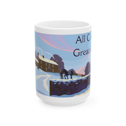 Winter Landscape - All Creatures Great and Small Coffee Mug