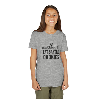 Most Likely to Eat Santa's Cookies - Kids Holiday T-Shirt