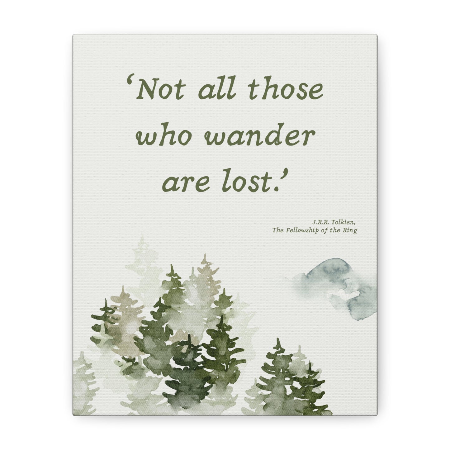 Not All Who Wander Tolkien Quote - Lord of the Rings Canvas Wall Art