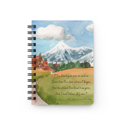 The Road Goes Ever On Tolkien Quote - The Lord of the Rings Spiral Notebook