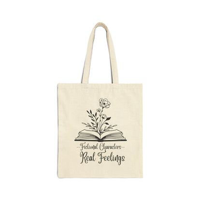 Fictional Characters Real Feelings Canvas Tote Bag