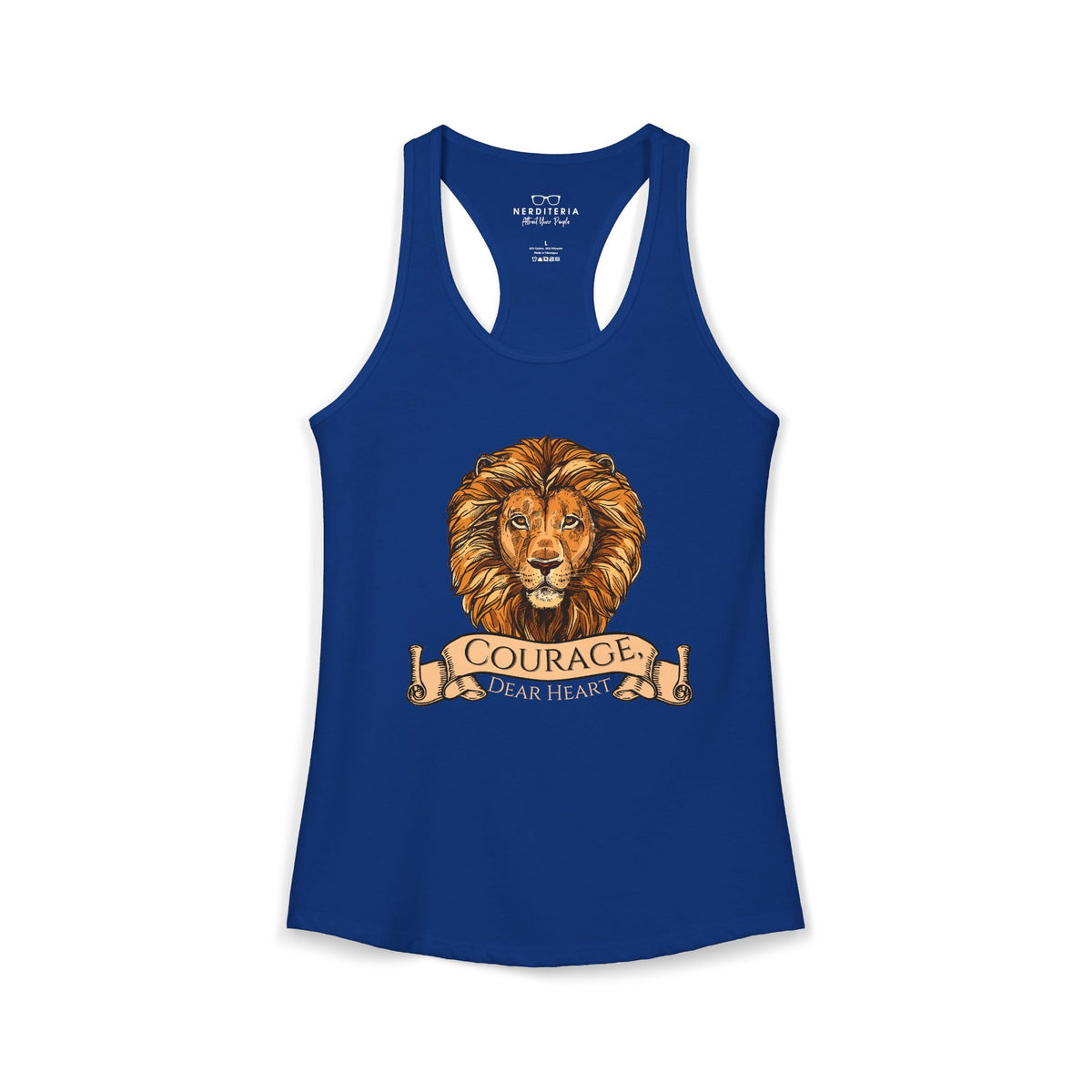 Aslan Courage Dear Heart - Chronicles of Narnia Racerback Tank Top