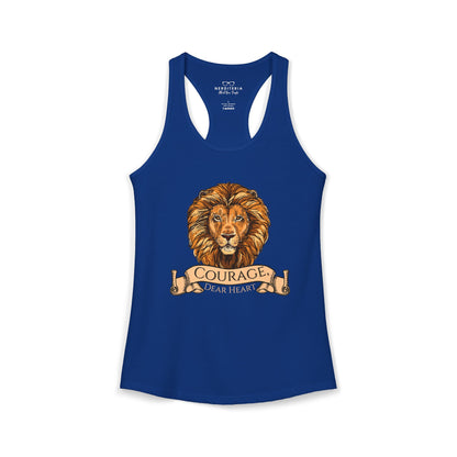 Aslan Courage Dear Heart - Chronicles of Narnia Racerback Tank Top