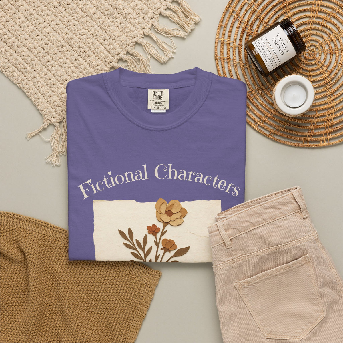 Fictional Characters Real Feelings - Book Lovers T-shirt