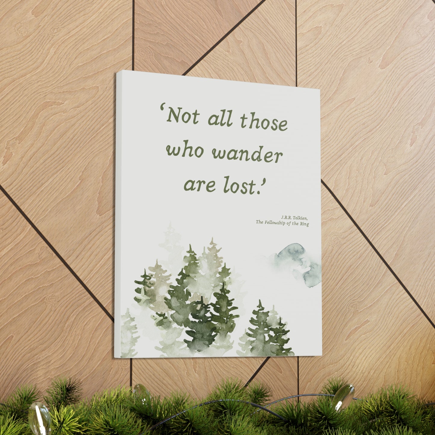 Not All Who Wander Tolkien Quote - Lord of the Rings Canvas Wall Art