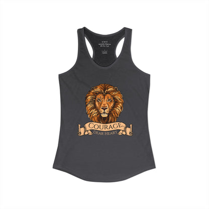 Aslan Courage Dear Heart - Chronicles of Narnia Racerback Tank Top