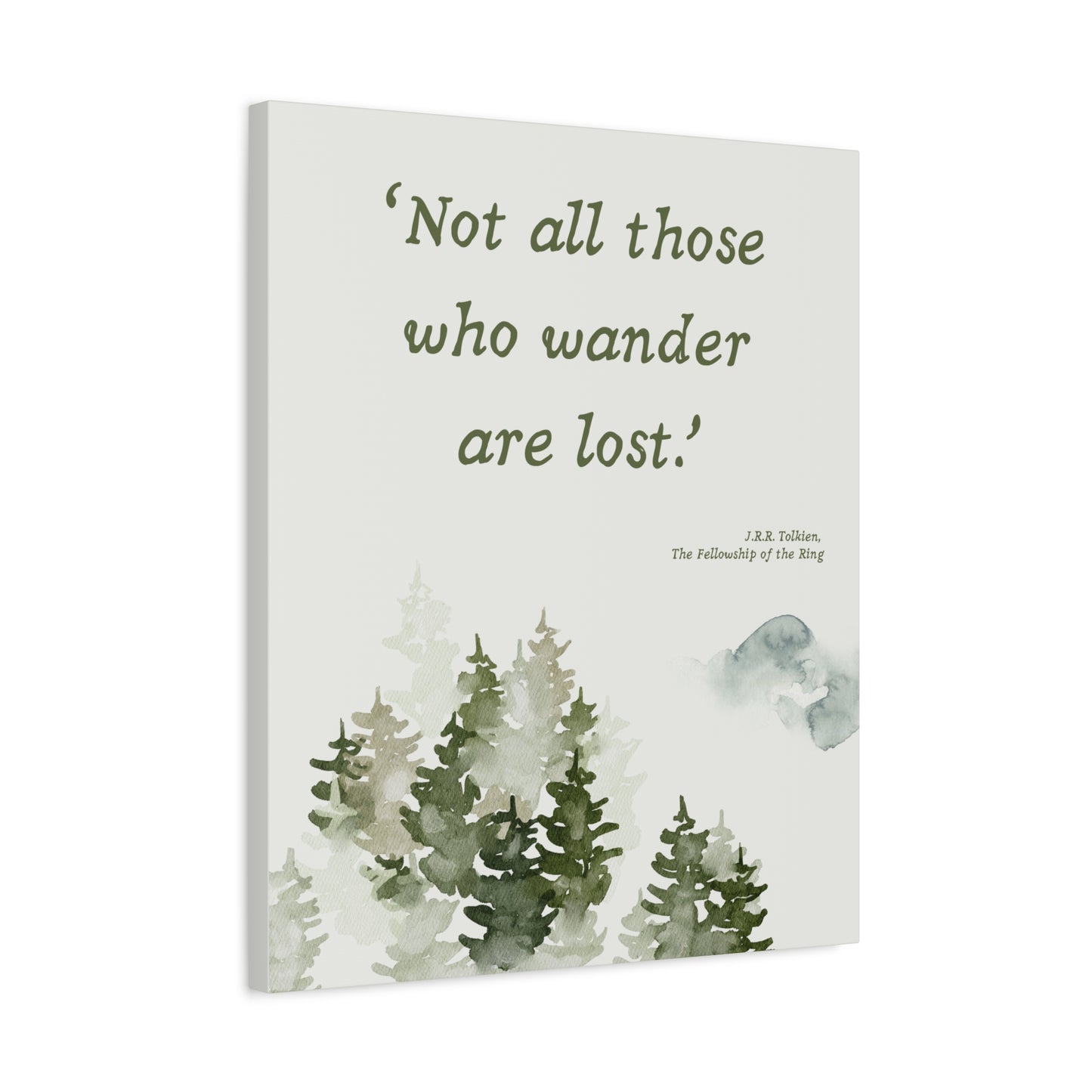 Not All Who Wander Tolkien Quote - Lord of the Rings Canvas Wall Art