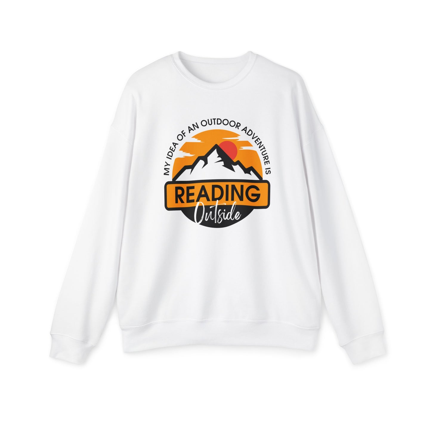 Reading Outside Drop Shoulder Sweatshirt - Book Lovers