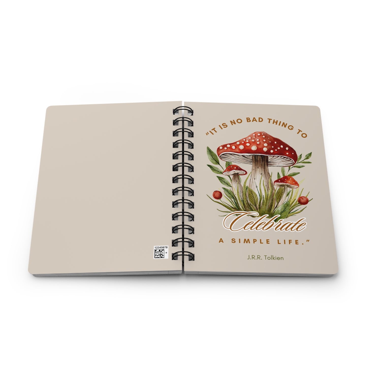 Celebrate a Simple Life Spiral Notebook - Lord of the Rings Quote