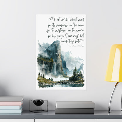 Faramir's Quote - The Lord of the Rings Poster