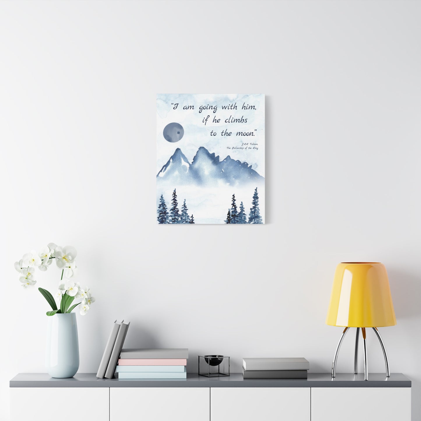 I Am Going With Him Tolkien Quote - The Lord of the Rings Canvas Wall Art