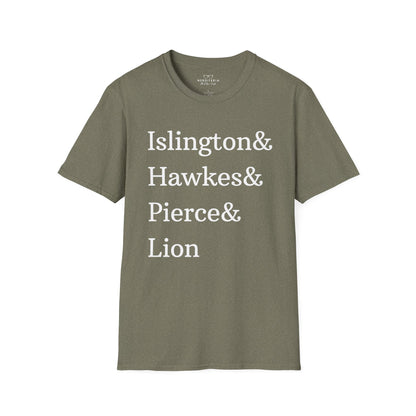 Emma M. Lion Character Names - Book Lovers Softstyle T-Shirt