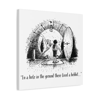 In a Hole in the Ground There Lived a Hobbit - Lord of the Rings Canvas Wall Art