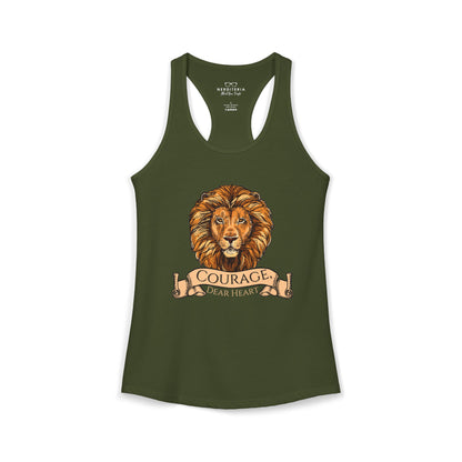 Aslan Courage Dear Heart - Chronicles of Narnia Racerback Tank Top