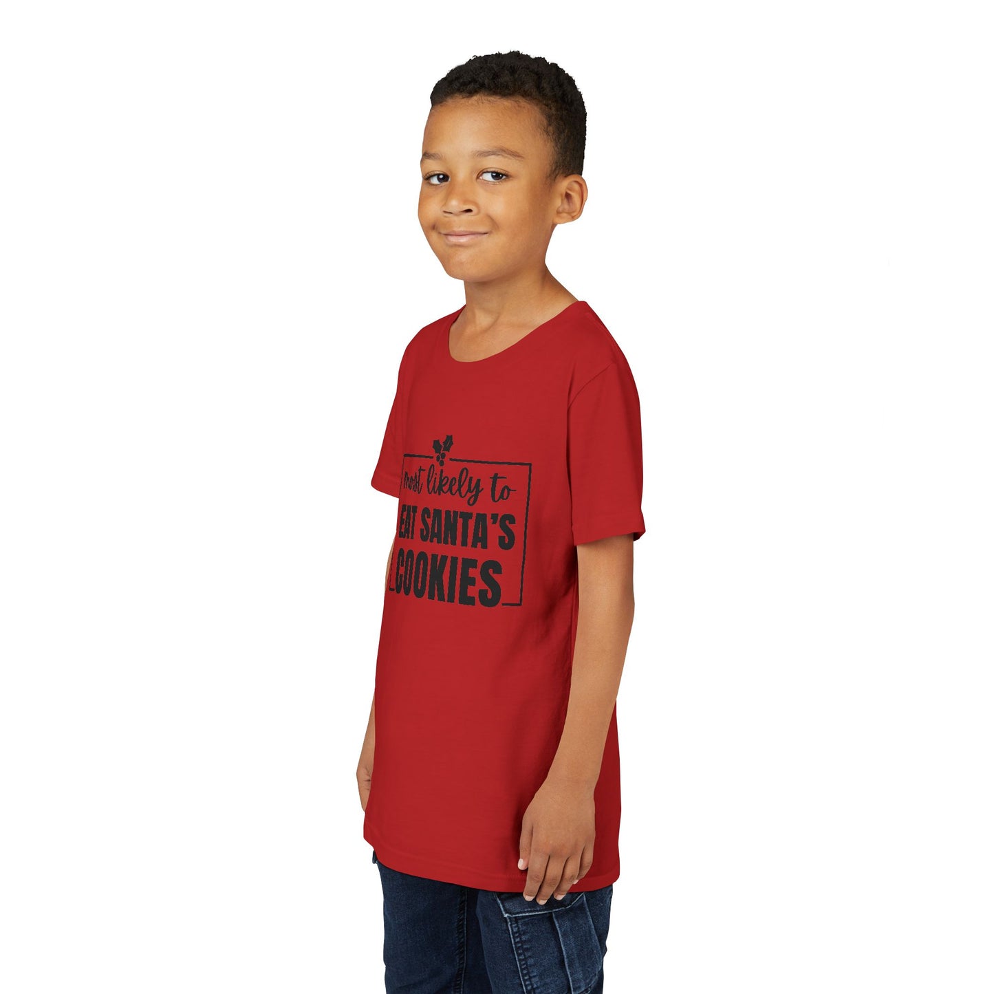 Most Likely to Eat Santa's Cookies - Kids Holiday T-Shirt