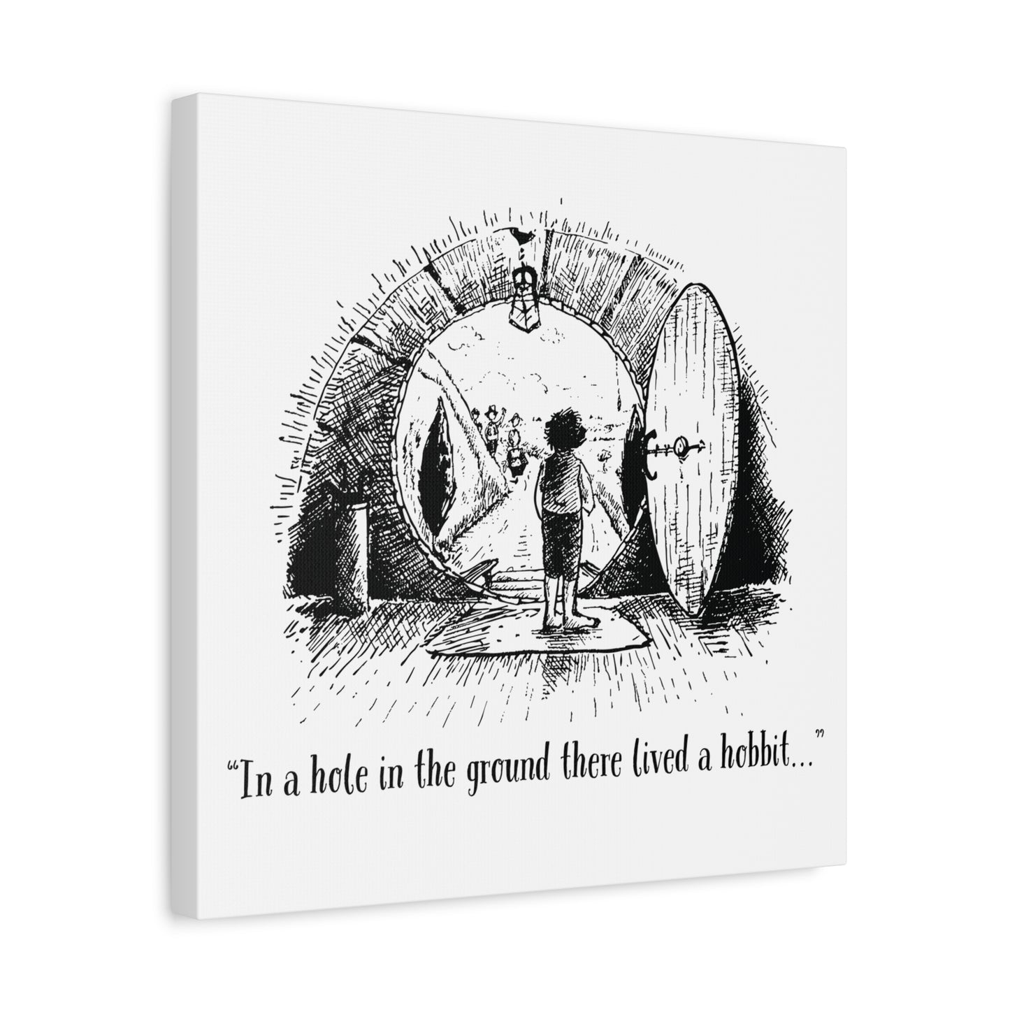 In a Hole in the Ground There Lived a Hobbit - Lord of the Rings Canvas Wall Art