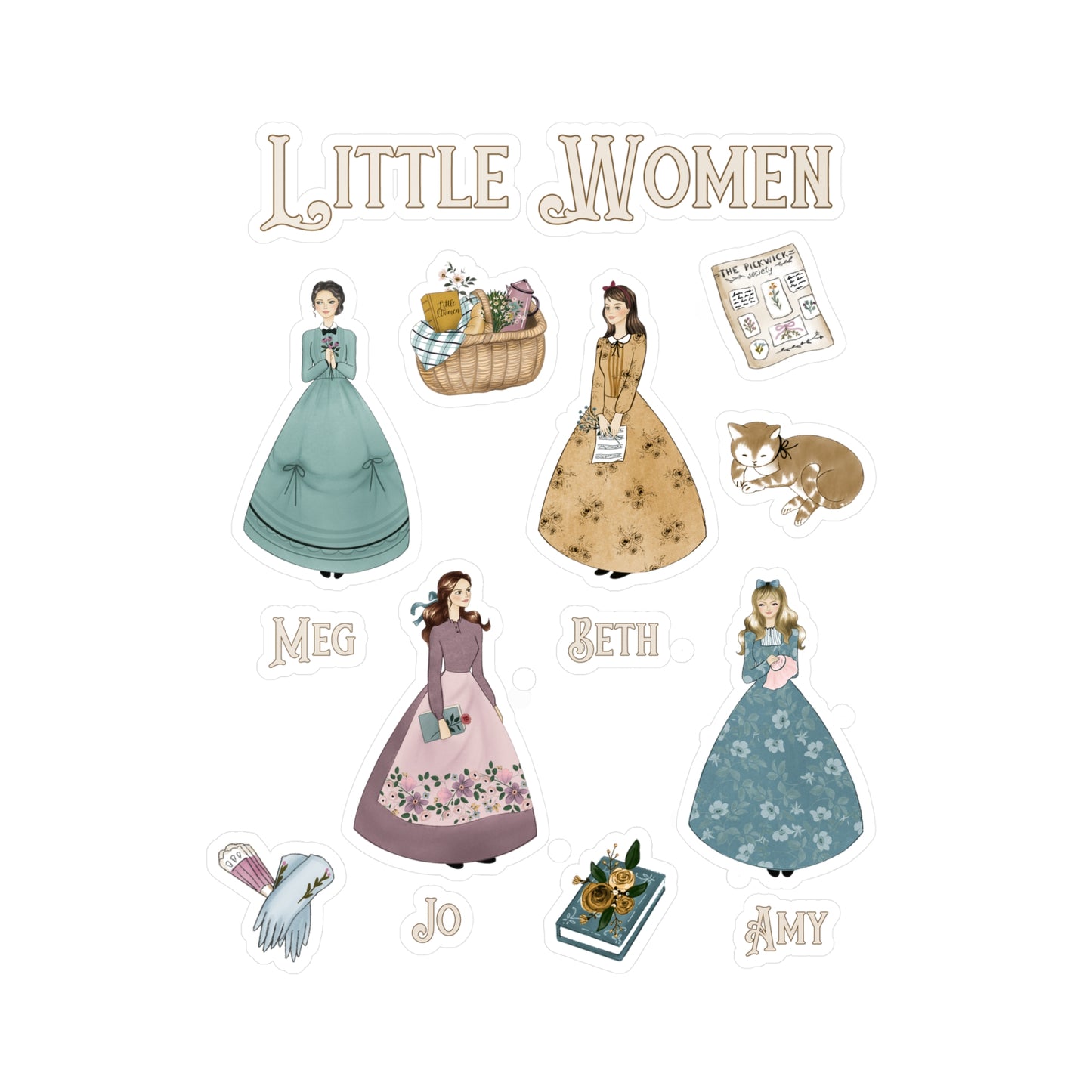 little women stickers