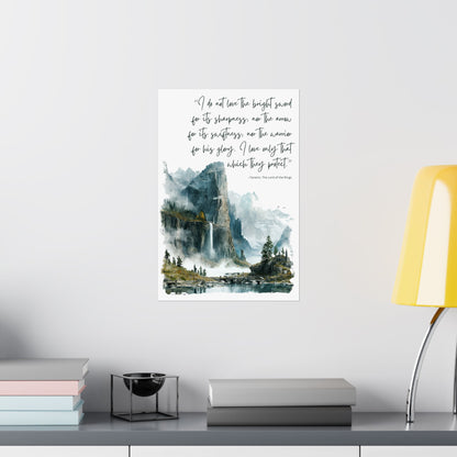 Faramir's Quote - The Lord of the Rings Poster