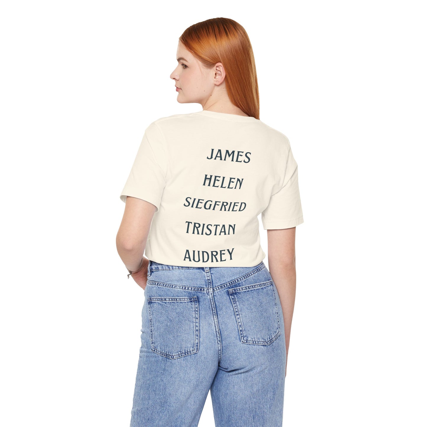 Skeldale House T-shirt with Character Names on Back - All Creatures Great and Small