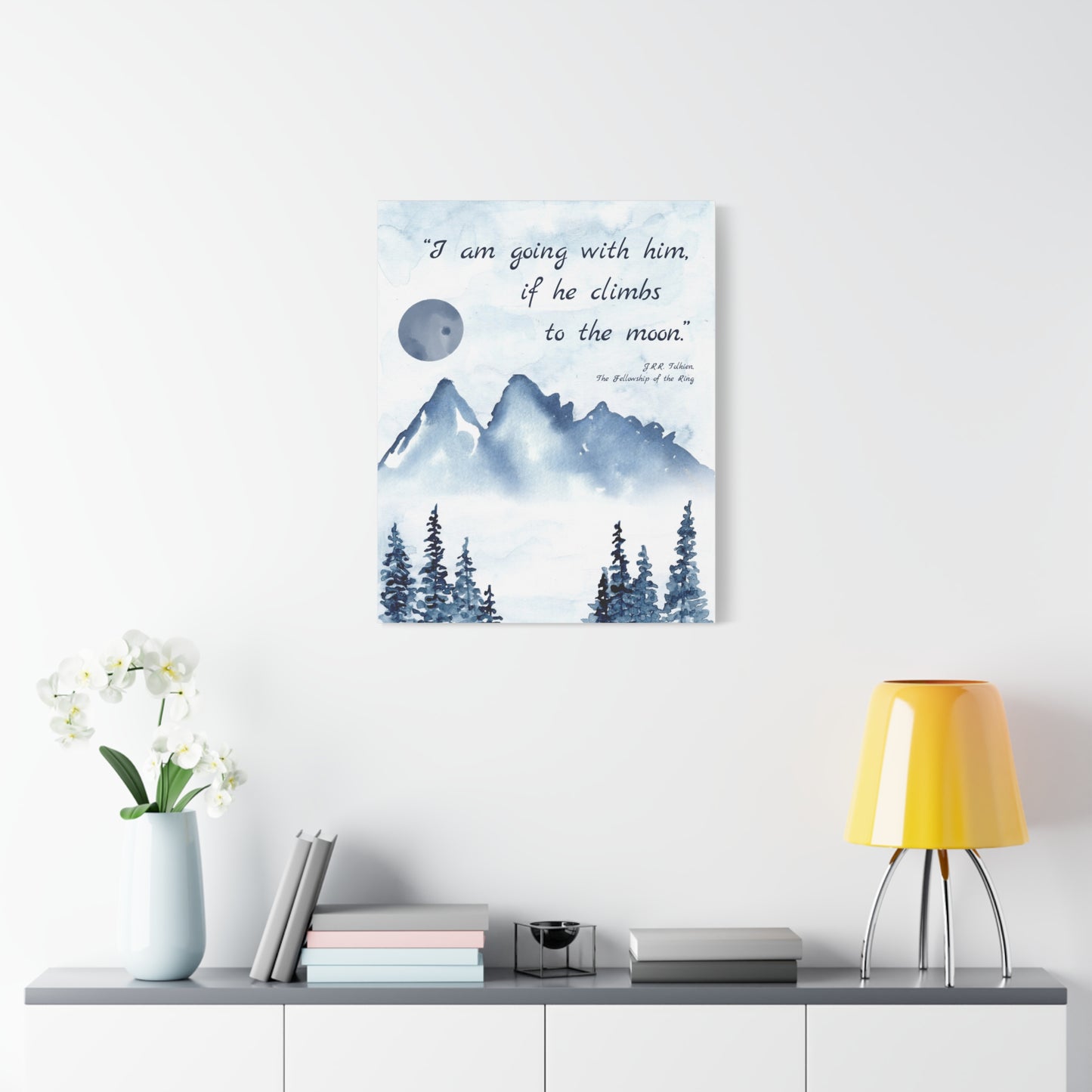 I Am Going With Him Tolkien Quote - The Lord of the Rings Canvas Wall Art
