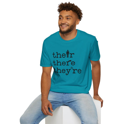 Their, There, They're Softstyle T-Shirt - Nerd Stuff