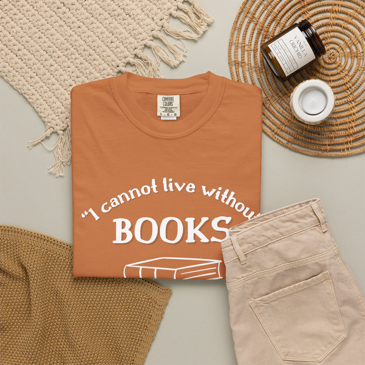 I Cannot Live Without Books Thomas Jefferson Quote  - Book Lovers T-shirt