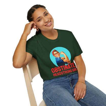 Obstinate Headstrong Rosie The Riveter - Jane Austen Quote T-shirt