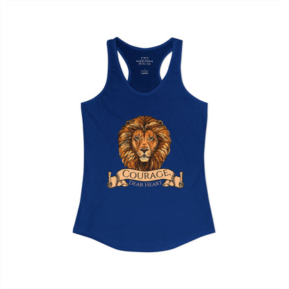Aslan Courage Dear Heart - Chronicles of Narnia Racerback Tank Top