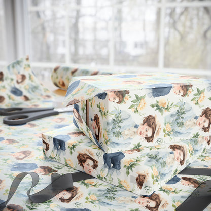 Emma M Lion Gift Wrap - Book Lovers