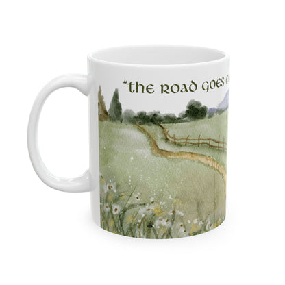 The Road Goes Ever On - Lord of the Rings Coffee Mug