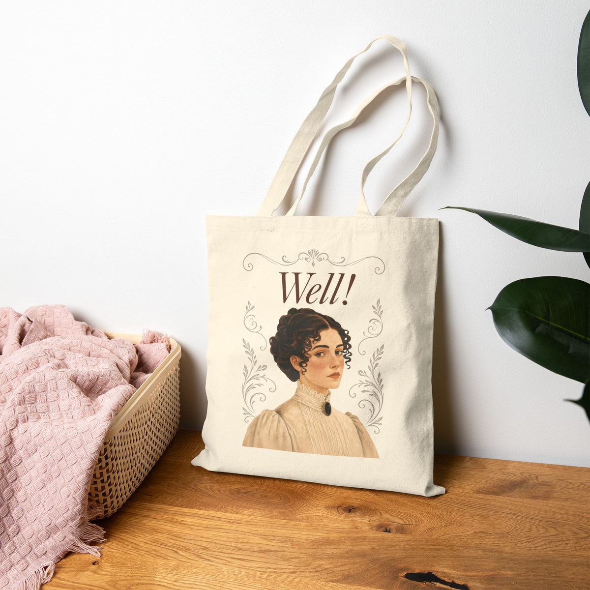 Well! - Emma M Lion Canvas Tote Bag