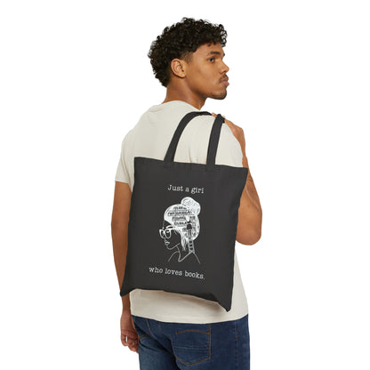 Just a Girl Who Loves Books Canvas Tote Bag