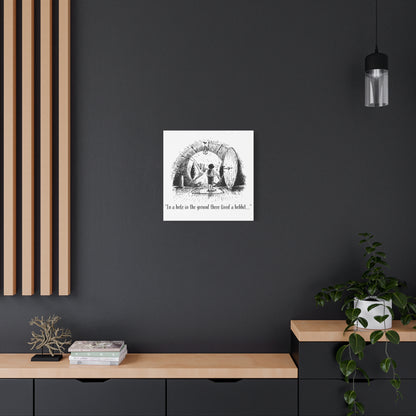 In a Hole in the Ground There Lived a Hobbit - Lord of the Rings Canvas Wall Art