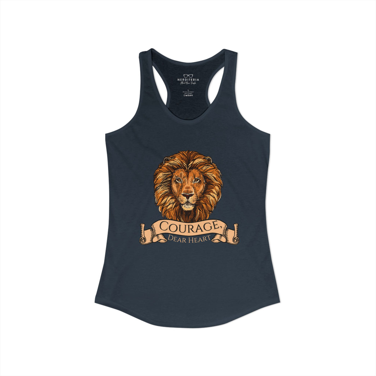 Aslan Courage Dear Heart - Chronicles of Narnia Racerback Tank Top