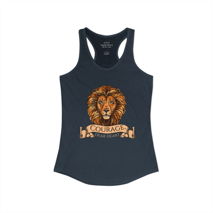 Aslan Courage Dear Heart - Chronicles of Narnia Racerback Tank Top