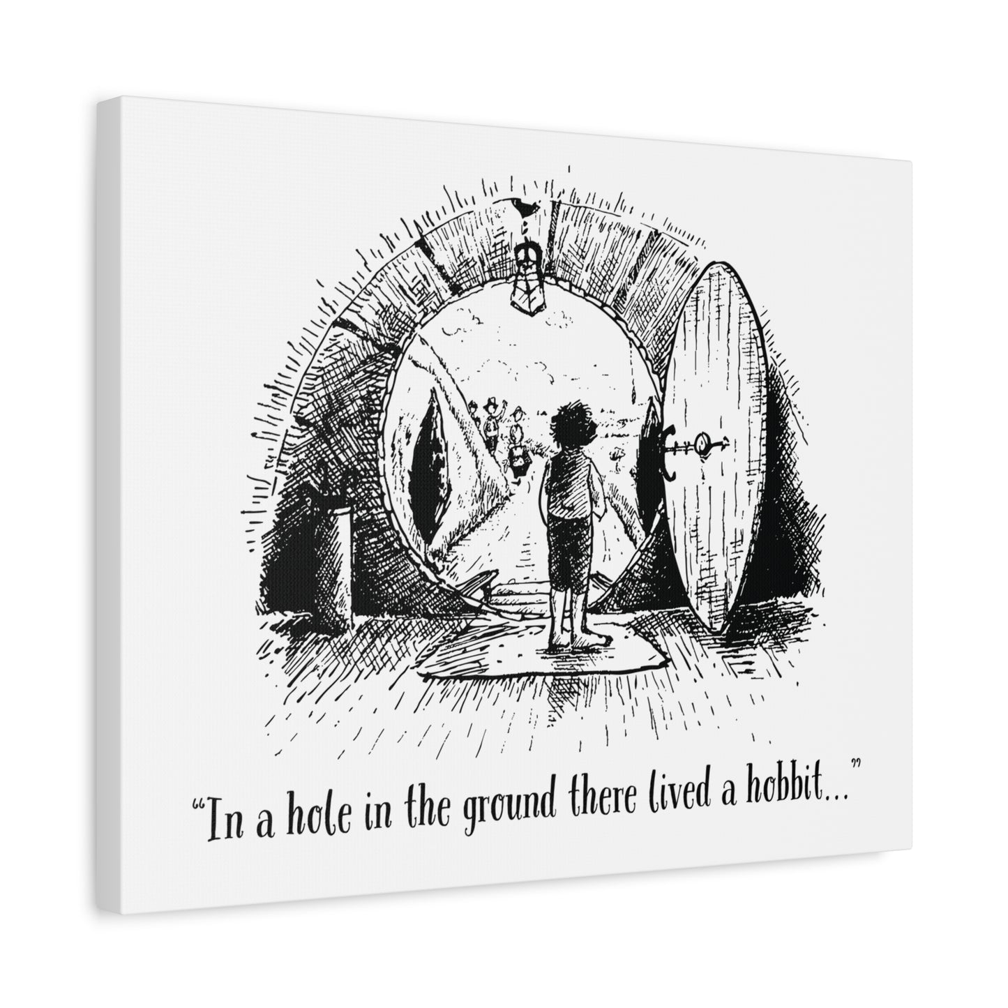 In a Hole in the Ground There Lived a Hobbit - Lord of the Rings Canvas Wall Art