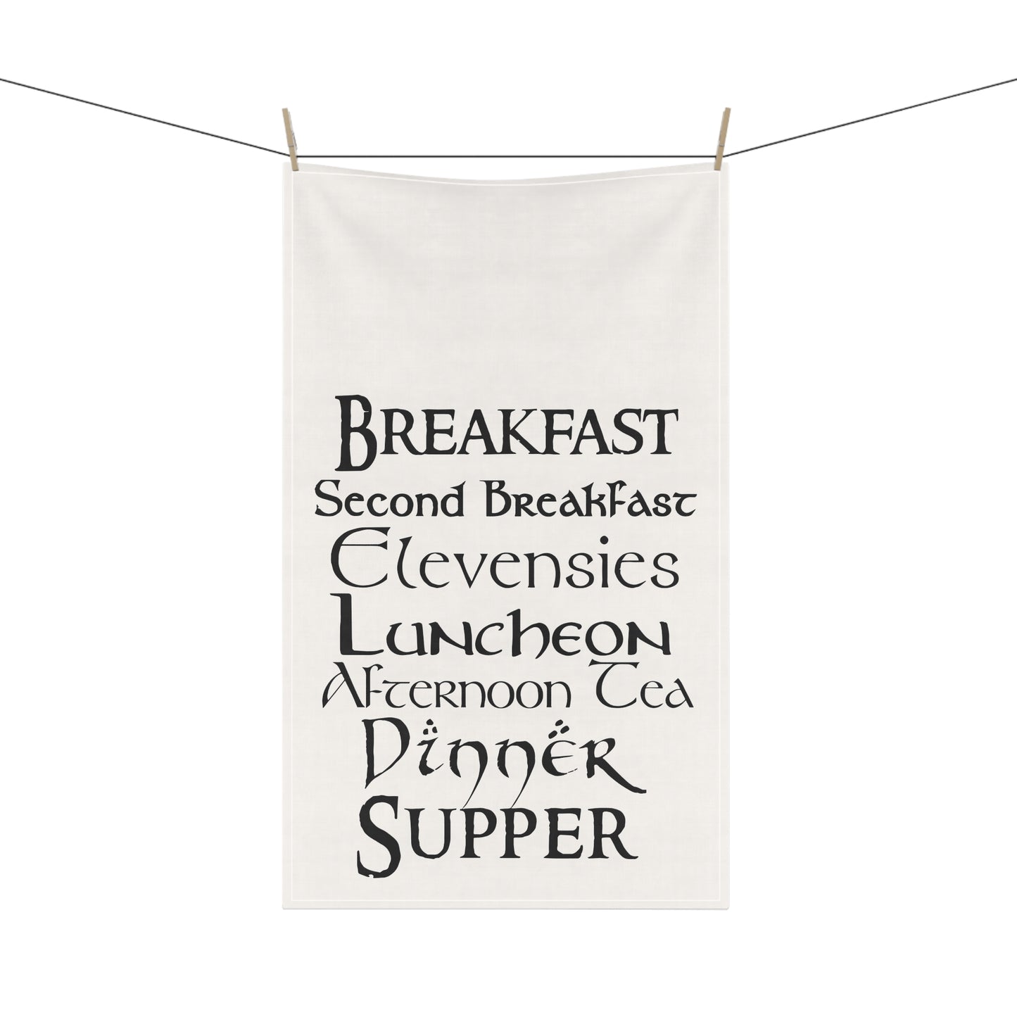 Hobbit Meals Tea Towel - The Lord of the Rings