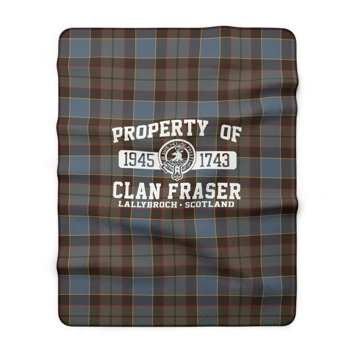 Property of Clan Fraser Sherpa Fleece Blanket - Outlander