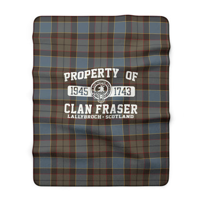 Property of Clan Fraser Sherpa Fleece Blanket - Outlander
