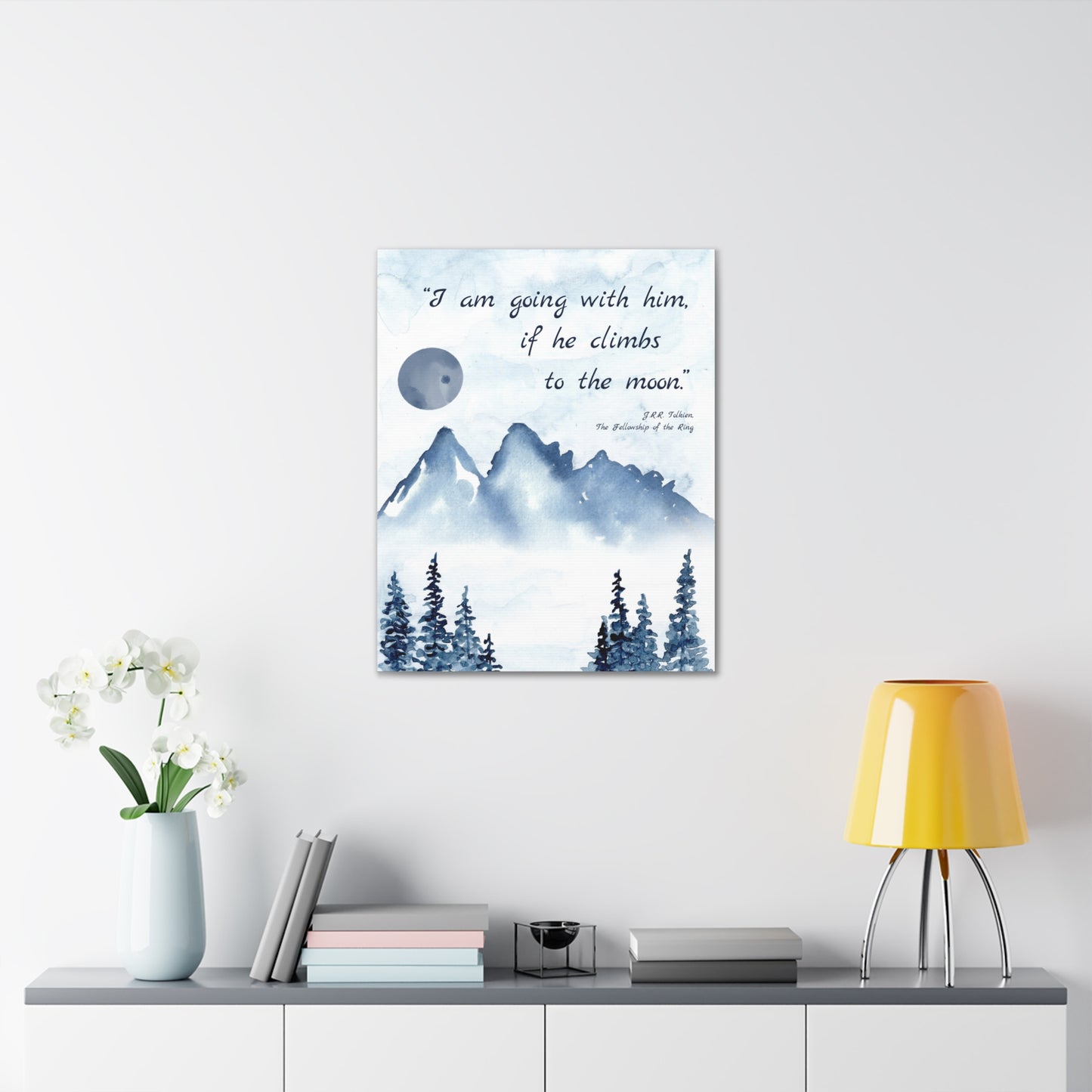 I Am Going With Him Tolkien Quote - The Lord of the Rings Canvas Wall Art