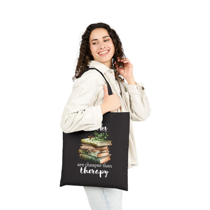 Books Are Cheaper Than Therapy - Book Lovers Canvas Tote Bag