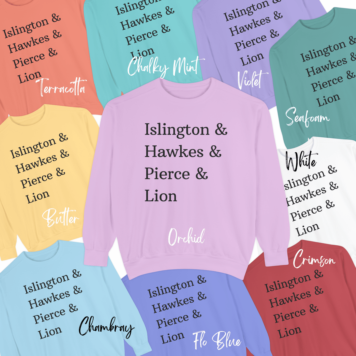 Islington Hawkes Pierce Lion - Emma M Lion Pastel Sweatshirt