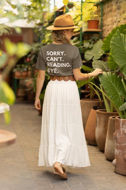Sorry. Can't. Reading. Bye. T-shirt - Book Lovers
