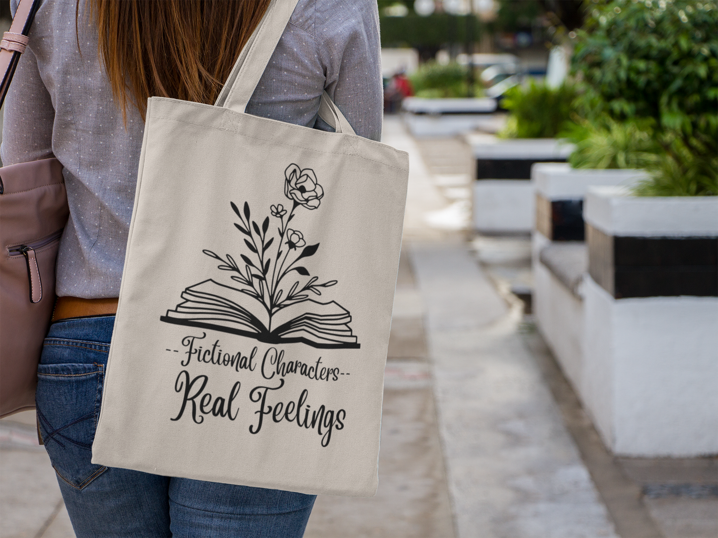 Fictional Characters Real Feelings Canvas Tote Bag