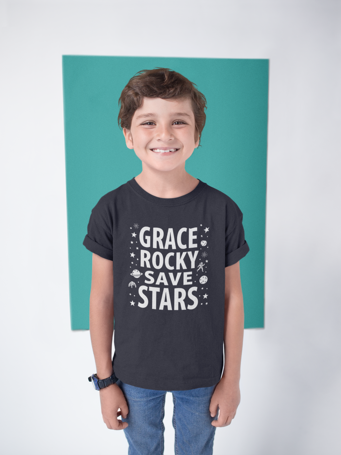 Grace Rocky Save Stars - Project Hail Mary Kids' T-Shirt